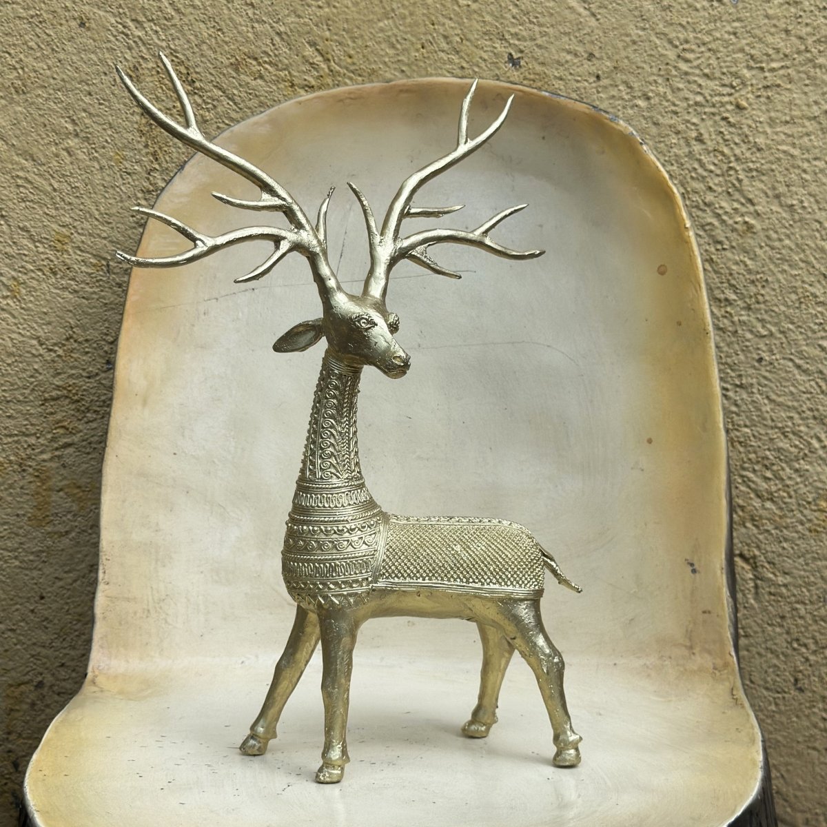 Unique Brass Dhokra Deer Pair Decor