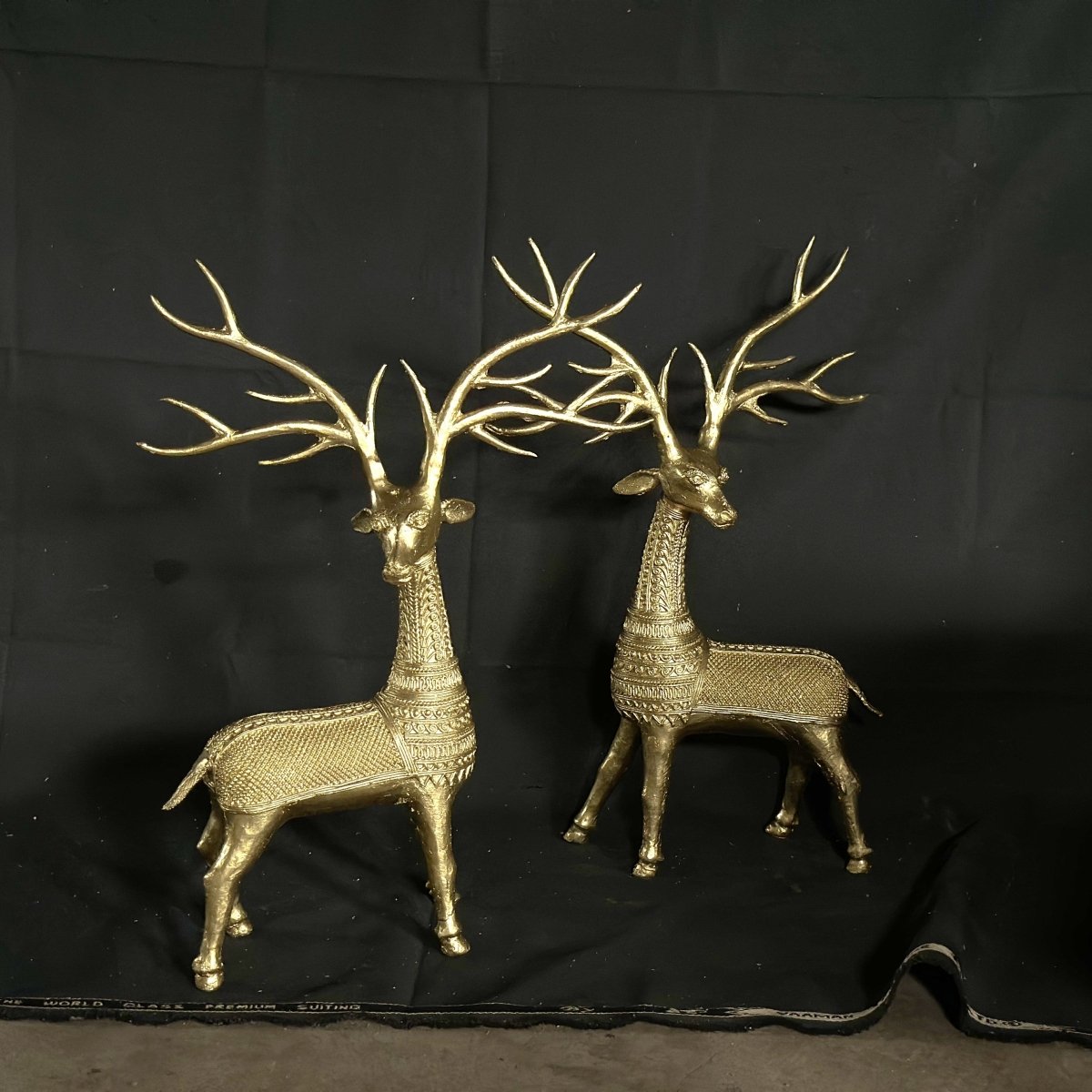 Unique Brass Dhokra Deer Pair Decor