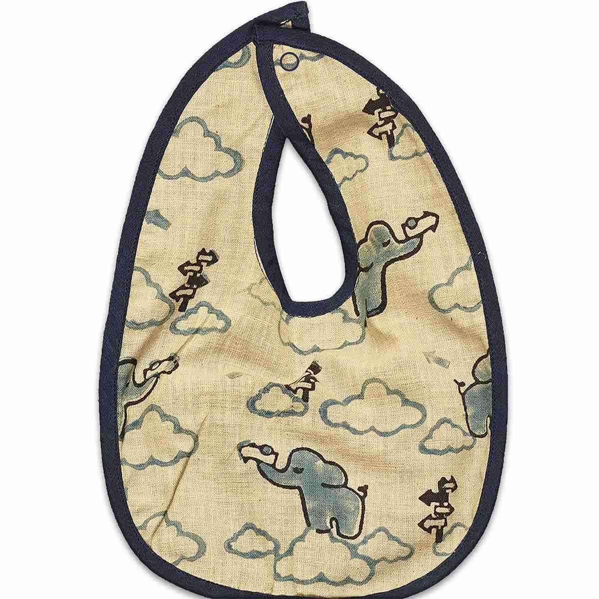 Unisex Ishya Printed Bib - Blue