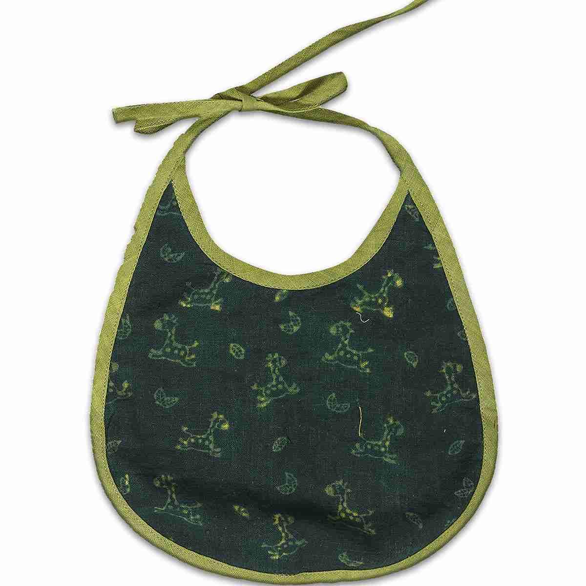 Unisex Ishya Printed Bib - Green