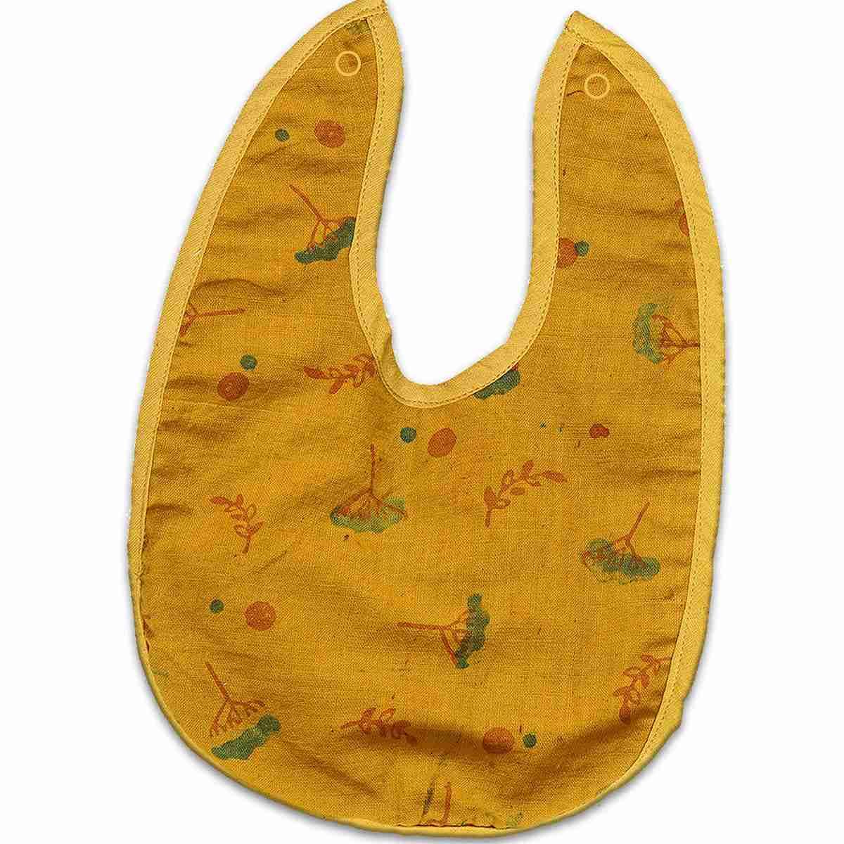 Unisex Ishya Printed Bib - Yellow