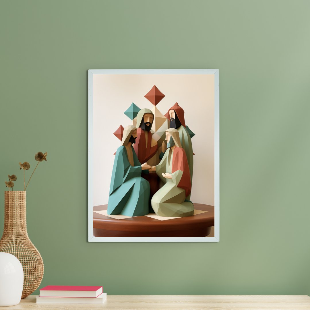 Unveiling Faith: Abstract Disciple Art – Premium Sowpeace Canvas Print for Elegant and Faithful Home Decoration