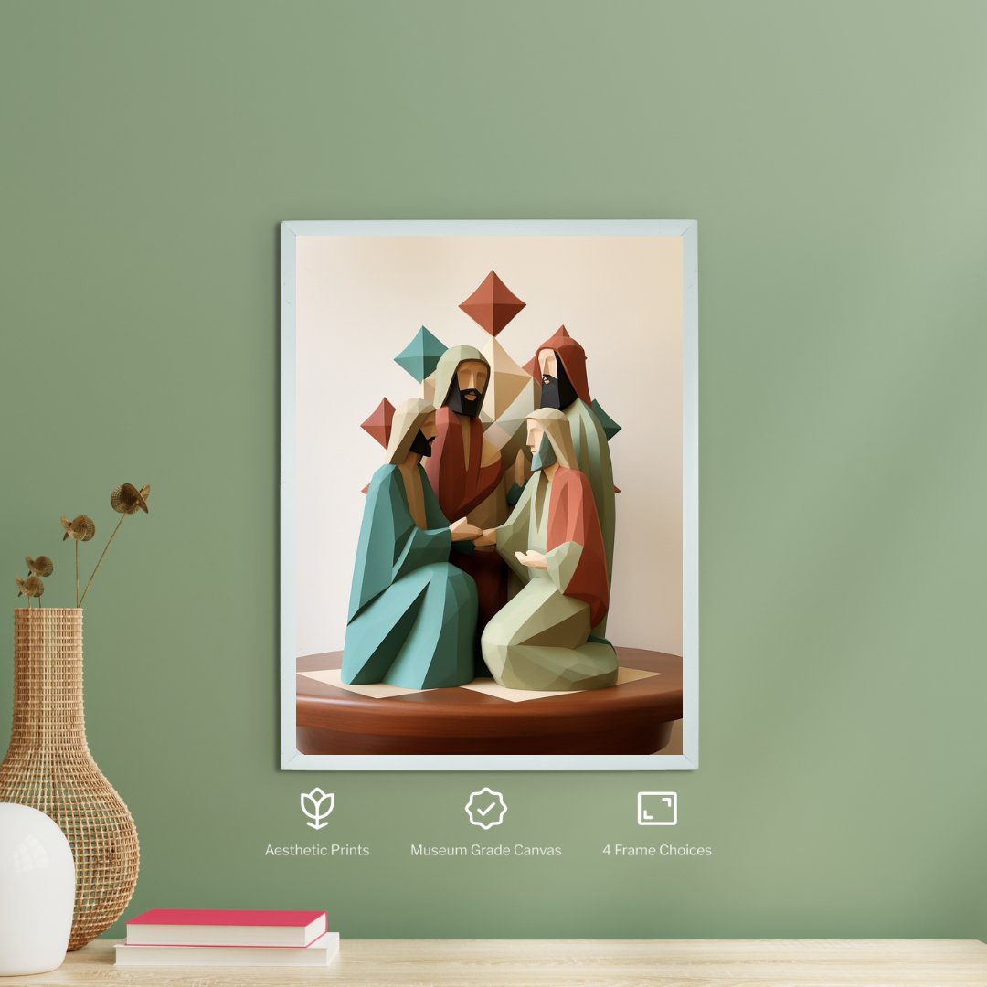 Unveiling Faith: Abstract Disciple Art – Premium Sowpeace Canvas Print for Elegant and Faithful Home Decoration