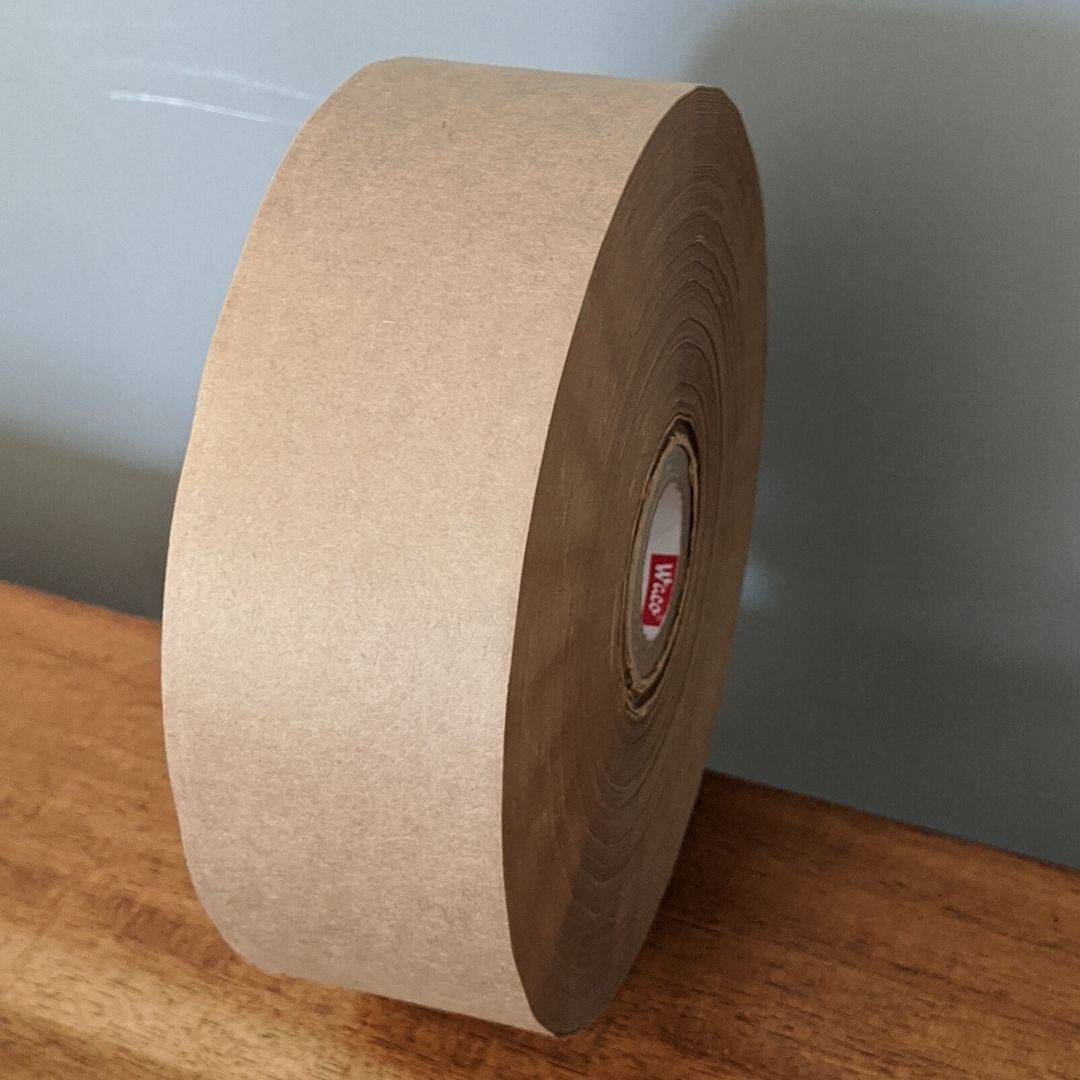 Water Activated Plain Paper Tape- 48mm x 183 metres - Made with Kraft Paper & Plant Based Adhesive