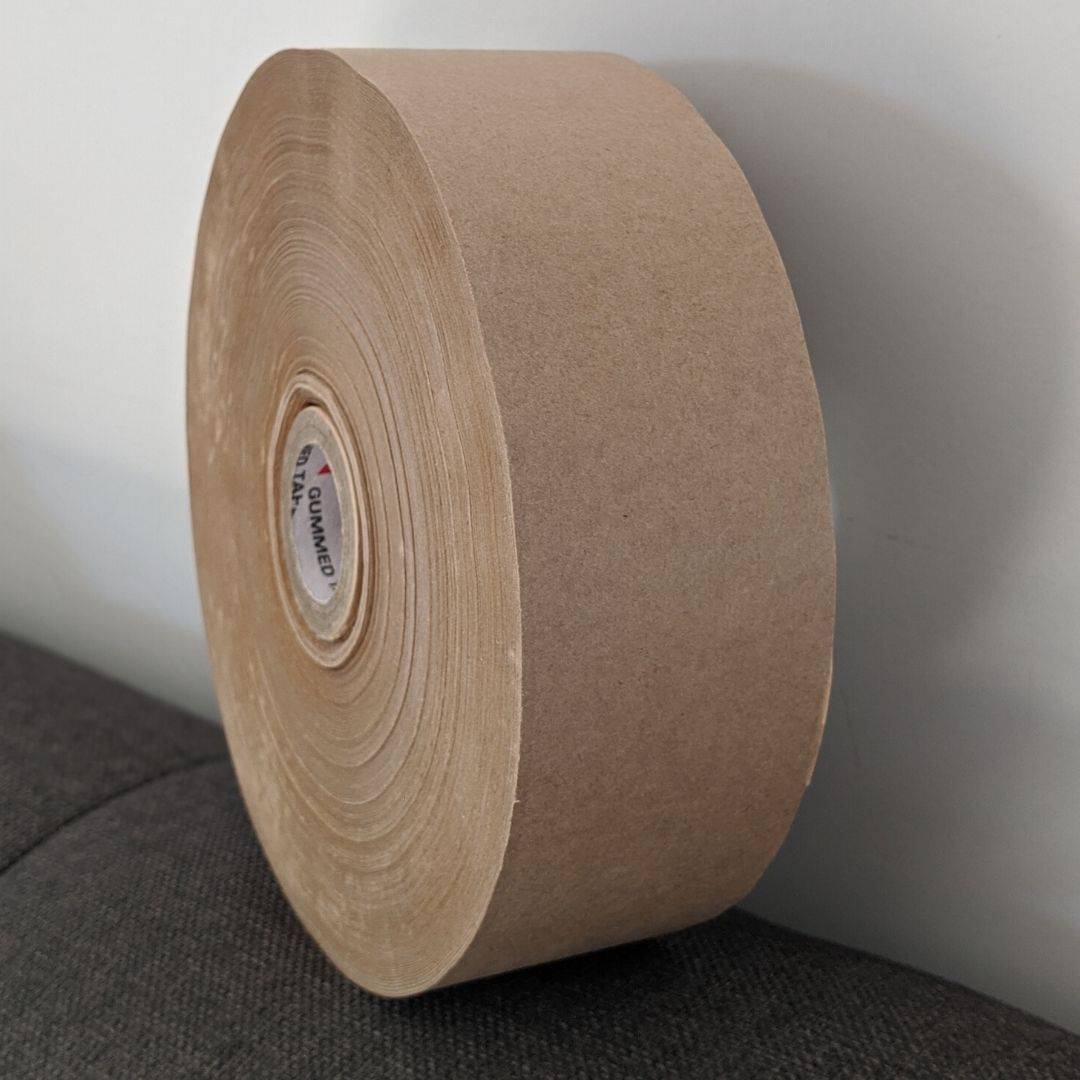 Water Activated Plain Paper Tape- 48mm x 183 metres - Made with Kraft Paper & Plant Based Adhesive