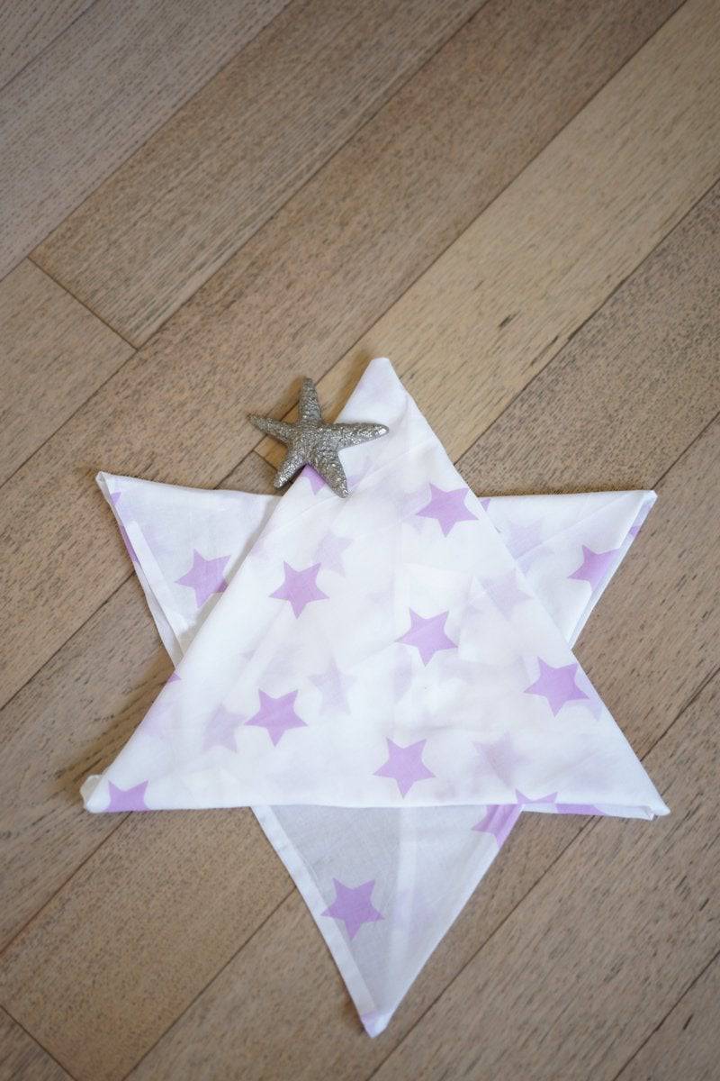 Wish Upon A Star' Organic Cotton Swaddle In Lilac